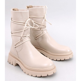 Willet Beige sock ankle boots 1