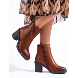 SHELOVET Brown women's ankle boots 1