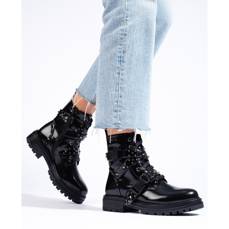 SHELOVET Lacquered black women's workers 1 SHELOVET Lacquered black women's workers 1