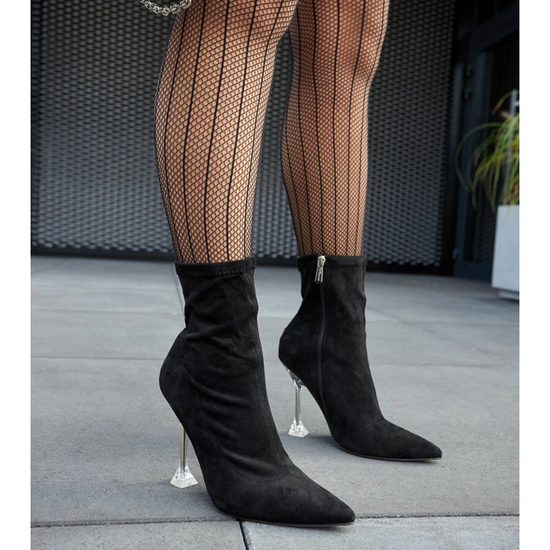 Ferguson black ankle boots with a decorative heel 1