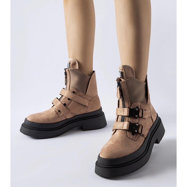 Brown Glen platform ankle boots 1