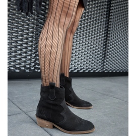 Karino black leather low-heeled ankle boots 2