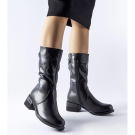 Black insulated short Satordi boots 1