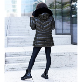 Black patent ankle boots with Sfaranda rhinestones 2