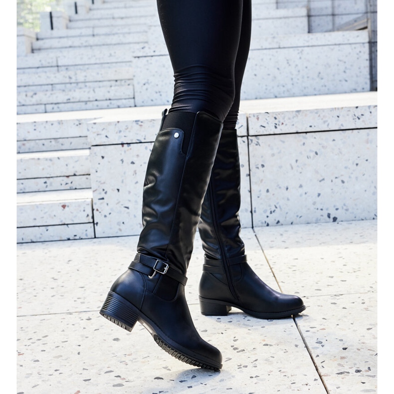 Black Castelvetro low-heeled boots 1 Black Castelvetro low-heeled boots 1