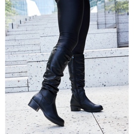 Black wrinkled Angelico boots 1