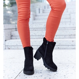 Black insulated eco-suede ankle boots by Caio 1 Black insulated eco-suede ankle boots by Caio 1