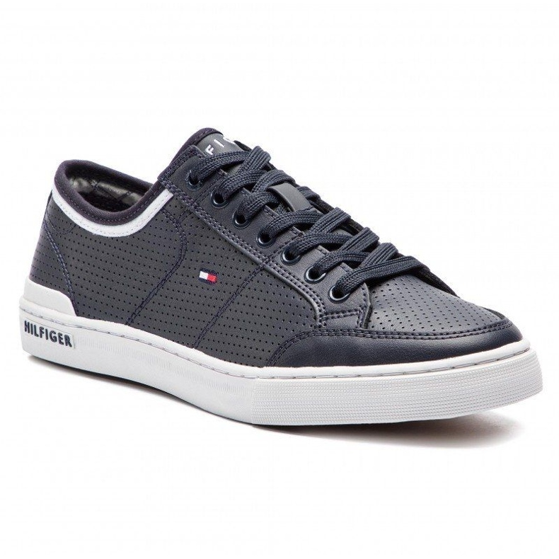 Tommy Hilfiger Core Corporate Leather Sneaker M shoes FM0FM00552-403 blue 1 Tommy Hilfiger Core Corporate Leather Sneaker M shoes FM0FM00552-403 blue 1