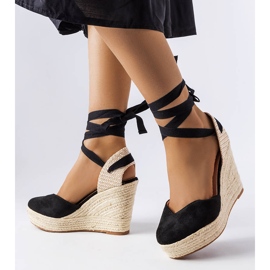 Black wedge espadrilles from Dubois 1