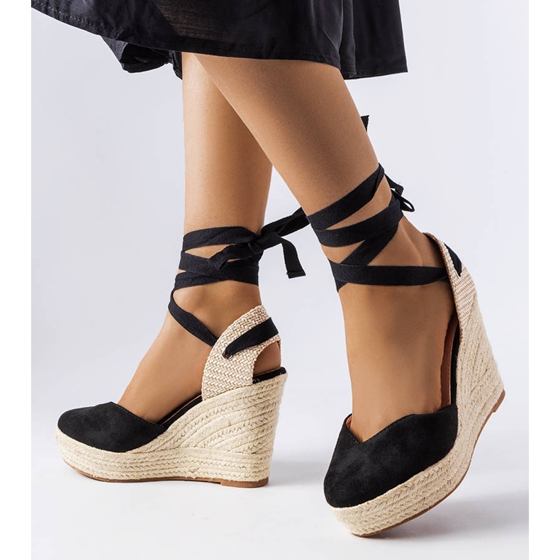 Black wedge espadrilles from Dubois 1