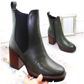 Women's Chelsea boots, insulated, green, Potocki SZ12175 1 Women's Chelsea boots, insulated, green, Potocki SZ12175 1