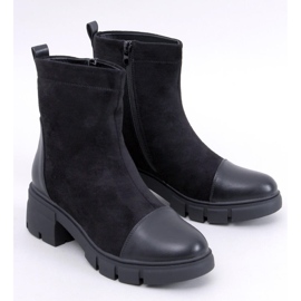 Olson Black wide-heeled ankle boots 1
