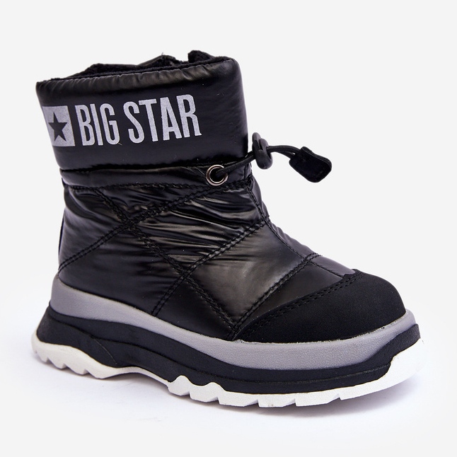 Children's Insulated Snow Boots With Zipper Black Big Star MM374195 1