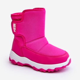 Children's Insulated Snow Boots With Velcro Pink Big Star MM374121 1