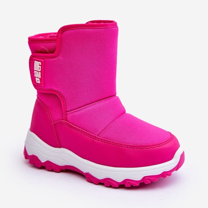 Children's Insulated Snow Boots With Velcro Pink Big Star MM374121 1 Children's Insulated Snow Boots With Velcro Pink Big Star MM374121 1