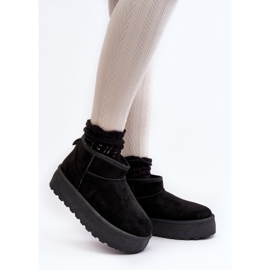 Women's Platform Snow Boots Black Mennja 2