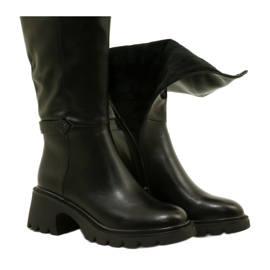 Women's high -heeled boots black Filippo 5