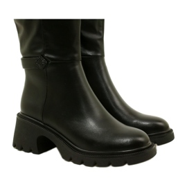 Women's high -heeled boots black Filippo 4