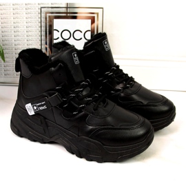 News Women's Insulated Sneakers Snow Boots Black 3