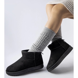 Guglielma black insulated short snow boots 1