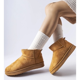 Guglielma caramel insulated short snow boots brown 1