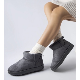 Gray insulated short snow boots by Guglielma grey 1