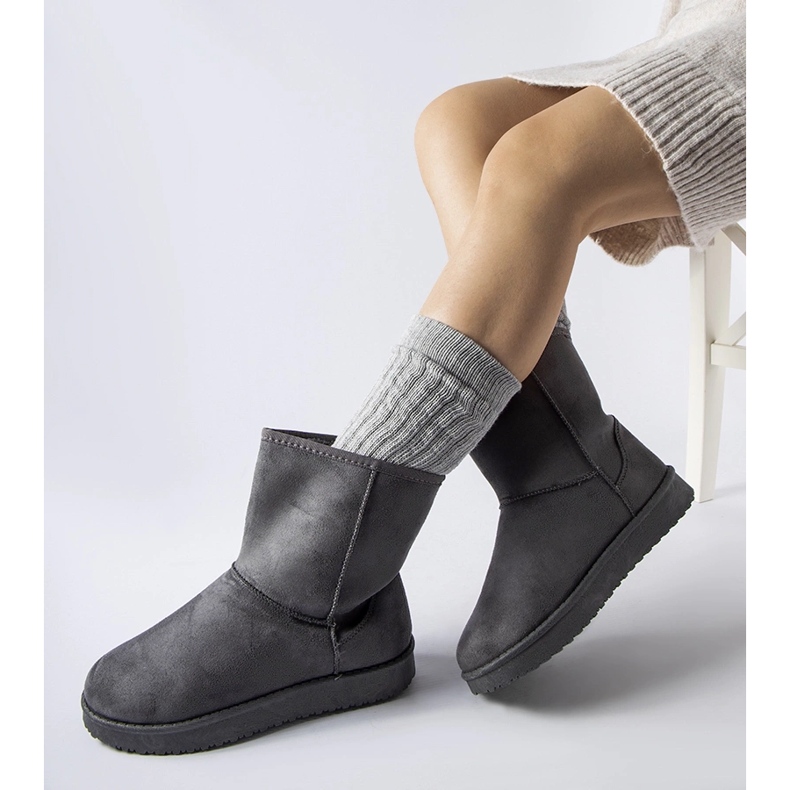 Gray insulated classic Libero snow boots grey 1 Gray insulated classic Libero snow boots grey 1