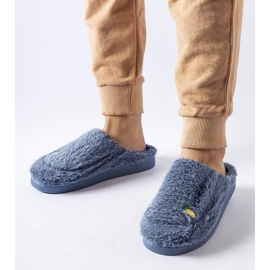 Navy blue Collinsville slippers 1