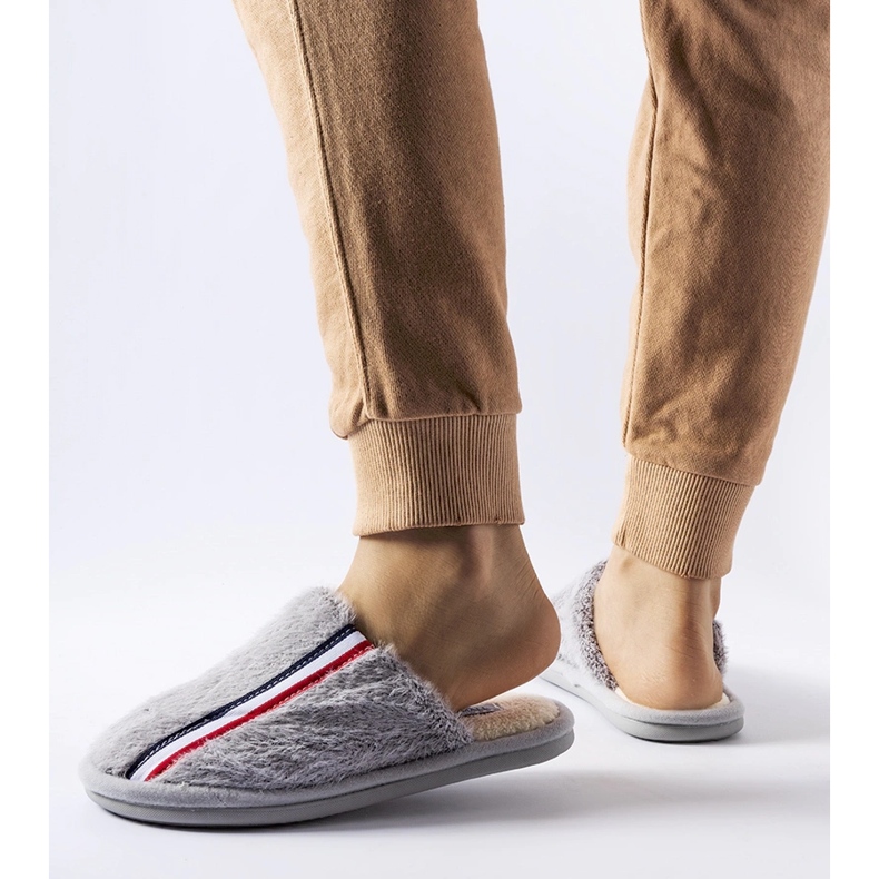 Gray slippers grey 1