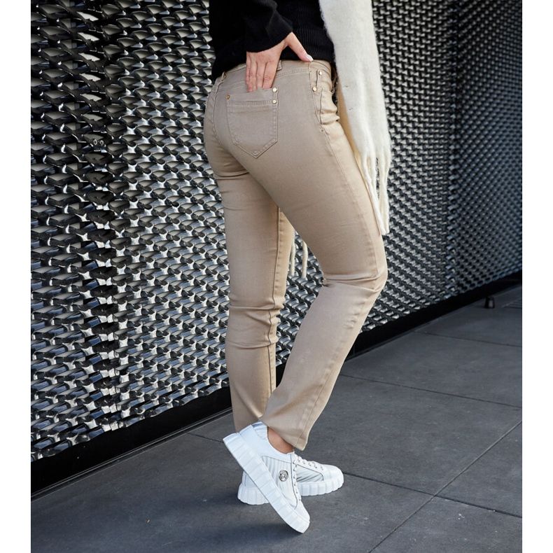 White leather sneakers on the platform 1