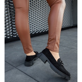 Black massive moccasins with a buckle 1 Black massive moccasins with a buckle 1