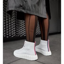 Inna Carassai long white leather sneakers 2