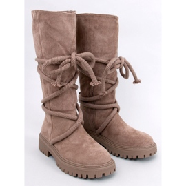 Suede boots with Spicer Khaki cord beige 1