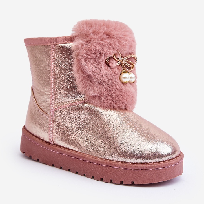 Pink Hasiba Children's Snow Boots Lined With Fur 1 Pink Hasiba Children's Snow Boots Lined With Fur 1