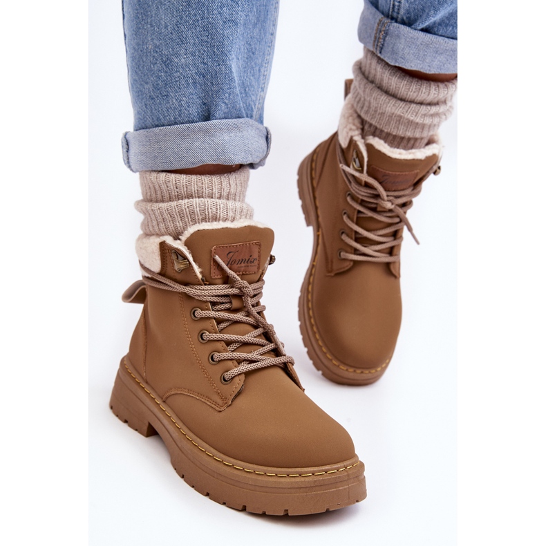 Women's Leather Boots With Sheepskin Brown Lynnvia 1 Women's Leather Boots With Sheepskin Brown Lynnvia 1
