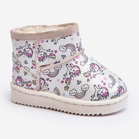 Children's Patterned Snow Boots Beige Elenet 2