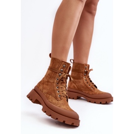 Camel Gordts Women's Trapper Boots brown 8