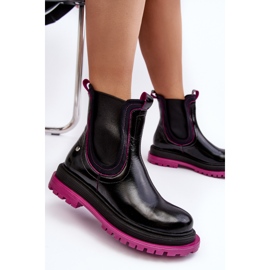 Women's Leather Chelsea Boots Maciejka 06199 Black 2