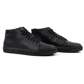 Polbut Men's leather insulated boots 2110sw, black 2