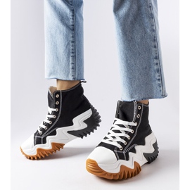 Black sneakers with thick soles from Toro 1