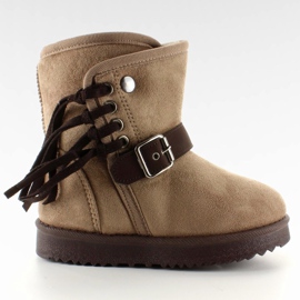Children's Emuski With Frędzlami K1647404 Taupe beige 1