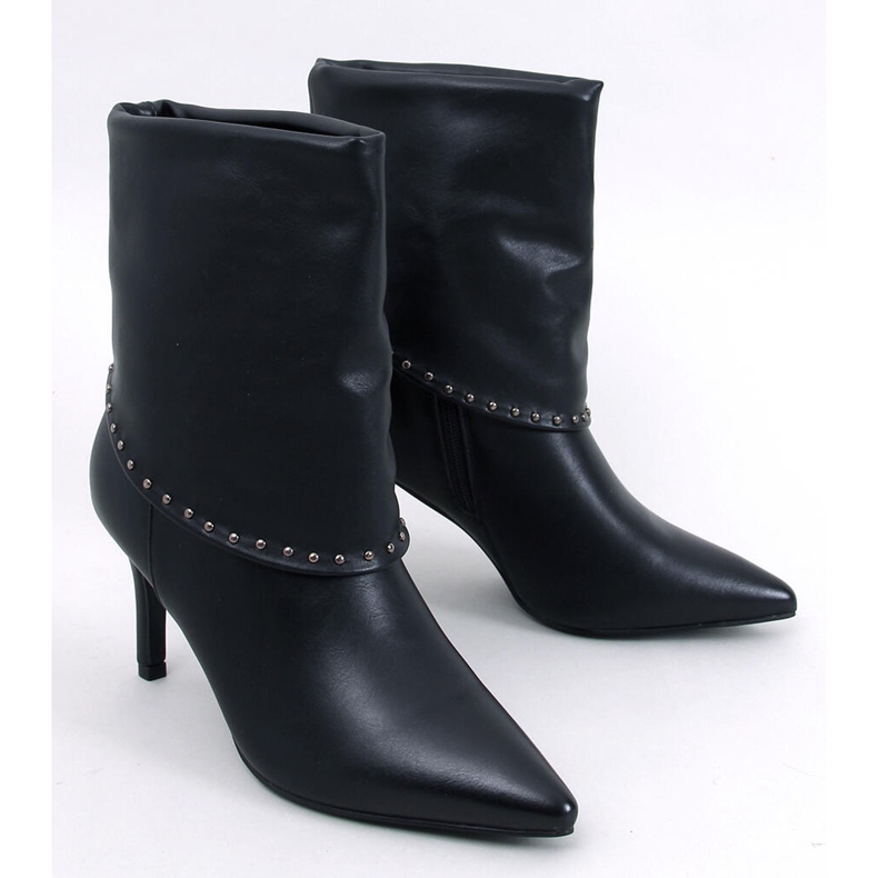 Wesh Black high-heeled ankle boots 1