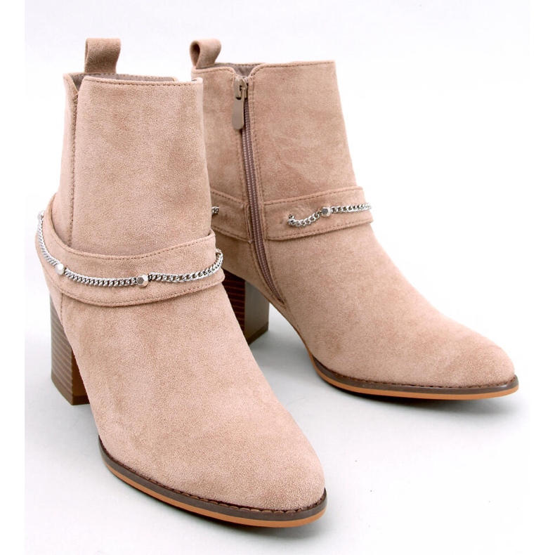 Athing Khaki suede ankle boots beige 1
