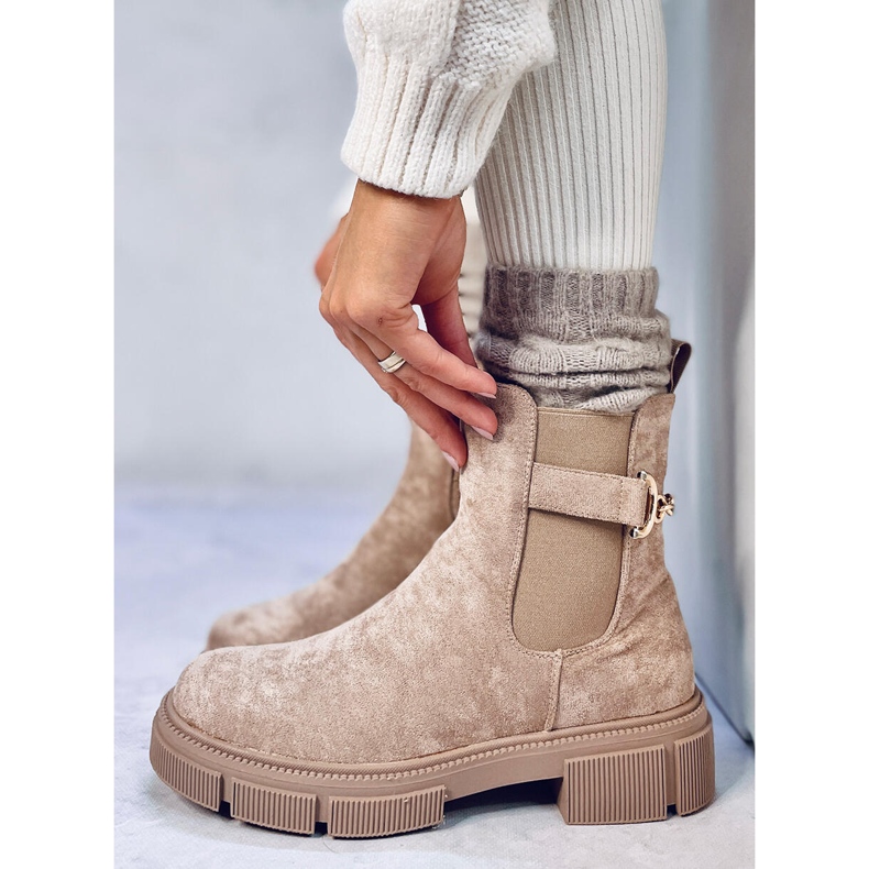 Women's Chelsea boots Chance Khaki beige 1