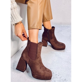 Ciara Brown wide heel boots 2