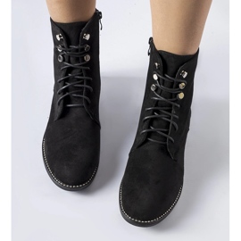 Black insulated ankle boots made of Carpanzano eco-suede 1 Black insulated ankle boots made of Carpanzano eco-suede 1