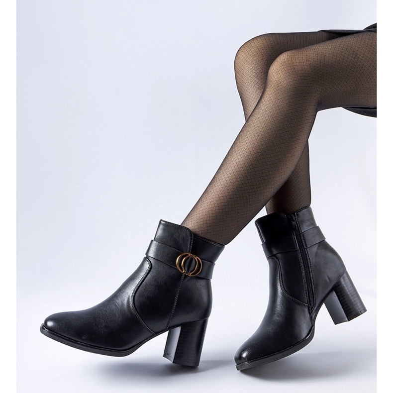 Black insulated Muscoline ankle boots 1