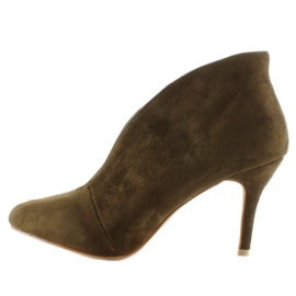 Built-in heels with a cutout 1413 Khaki green 1