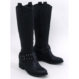 Watson Black hidden wedge boots 1