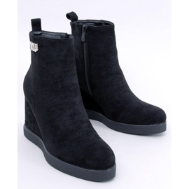 Rochelle Black wedge ankle boots 1 Rochelle Black wedge ankle boots 1